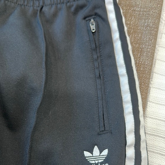 Adidas Black Joggers with White Stripes - Picture 3 of 6